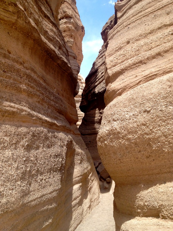 Between Santa Fe and Albuquerque is Tent Rocks National Monument. 