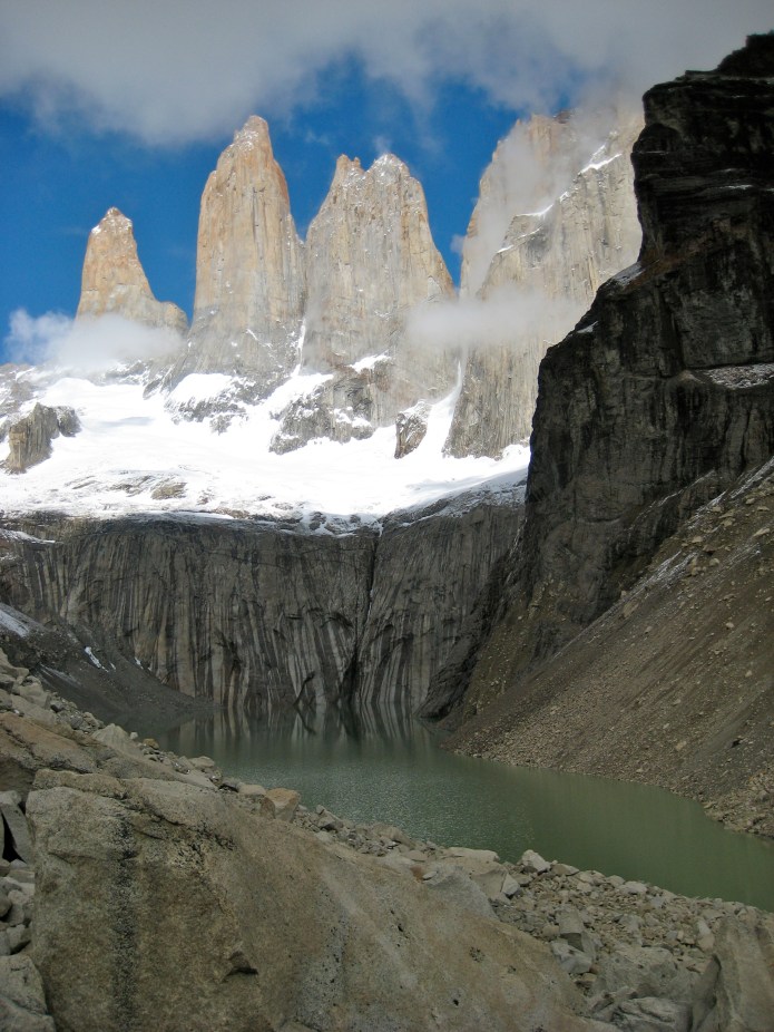 Los Torres del Paine [The Towers of "Paine" is a Tehuelche Indian word meaning blue.]